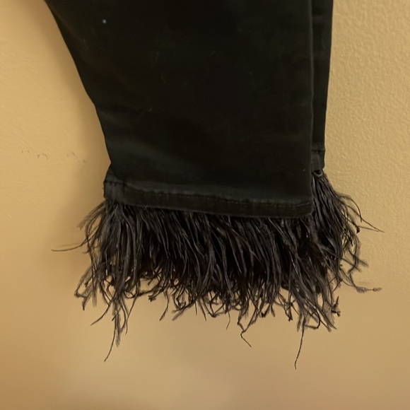 Blank NYC Revolve black denim raw hem fringe jeans size 24 - Picture 4 of 4